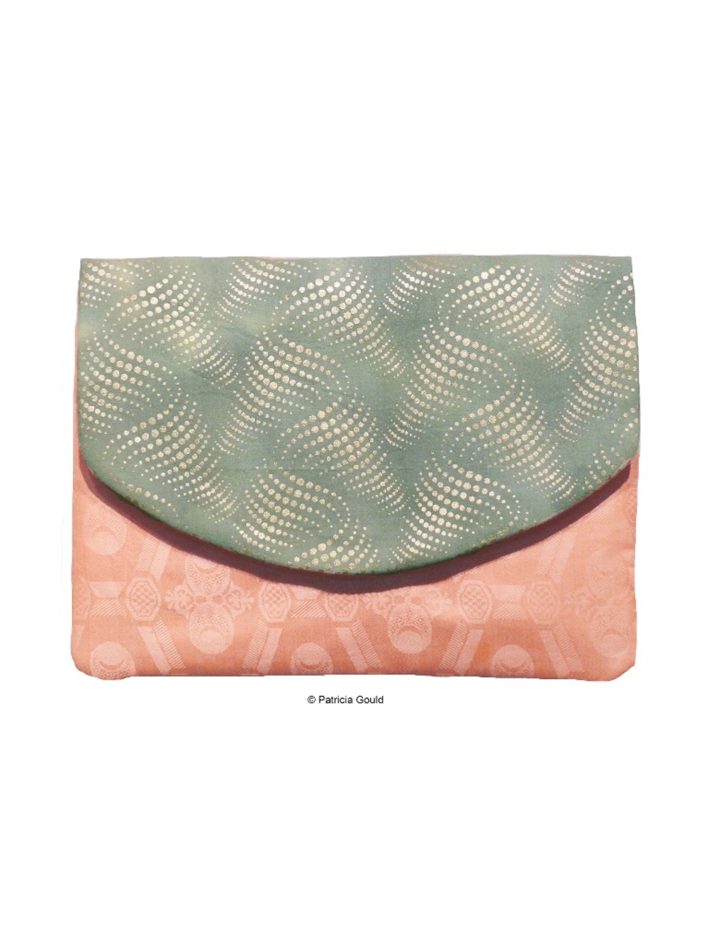 New - Cotton Sateen Clutch purse - One of a Kind, original design